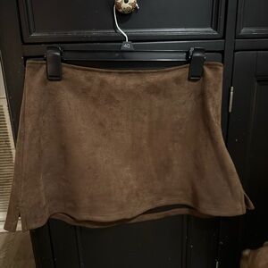 Brown Suede Skirt